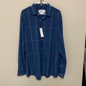 Mizzen + Main Leeward Men’s Dress Shirt - Blue XXL Trim Fit - NWT